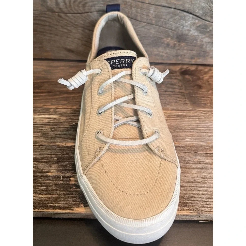Sperry Top-Sider Canvas Boat Shoes Women's 9.5 Tan NEW – Classic‎ Pair